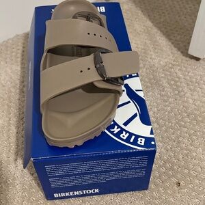 Birkenstock Women’s Beige Slide Sandals
